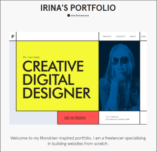 Irina Ponomaryova's Website Homepage An image of Irina Ponomaryova's
website homepage